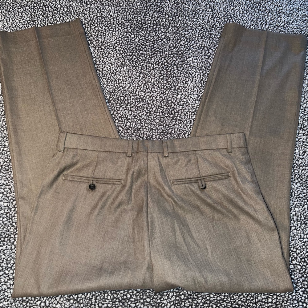 Men’s Perry Ellis Portfolio dress pants - brown - size 34/30 - Folio-Flex - Picture 5 of 9